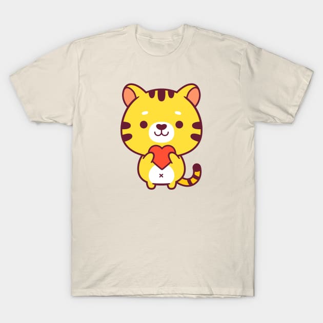 Tiger Kawaii T-Shirt by kudasai